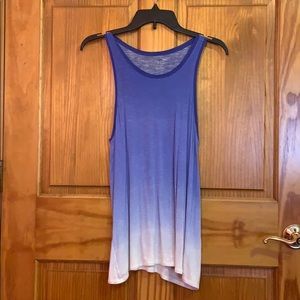 Blue ombré tank top